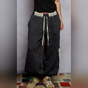 #1165 POL Vintage Washed Quilted Jogger Pants